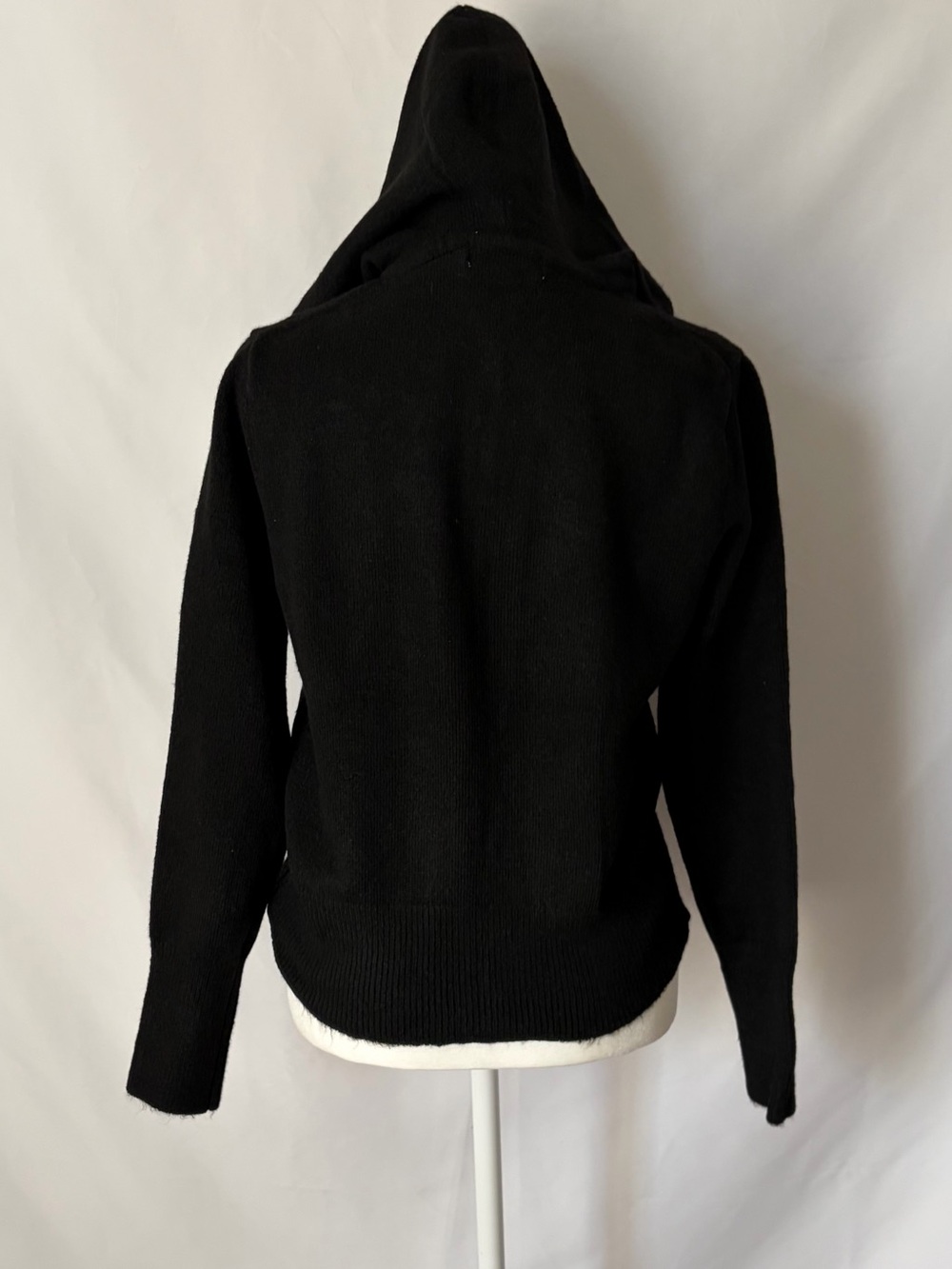 New Zenana Knit full-zip hoodie sweater Black size Large - Picture 4 of 8